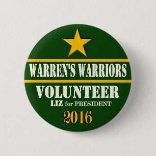 Warren's Warriors: Elizabeth Warren voor President Ronde Button 5,7 Cm