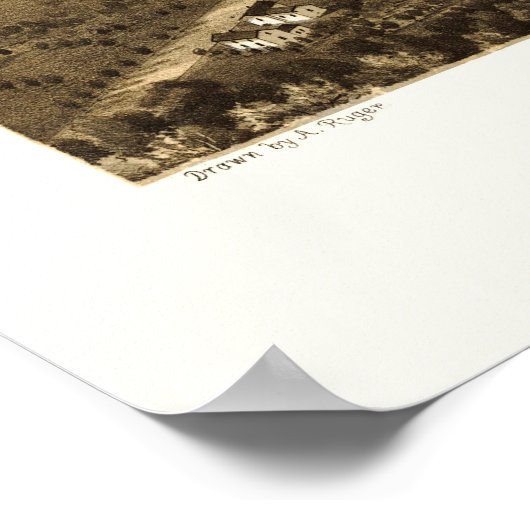 Warrensburg, MO Panorama Map - 1869 Poster (Hoek)