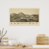 Warrensburg, NY Panoramic Map - 1891 Poster (Keuken)