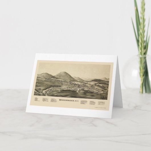Warrensburg, NY Panoramische Kaart - 1891 (Voorkant)