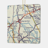 Warrenton VA  kaart Keramisch Ornament (Links)