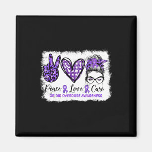 Warrige Knot Vrede Liefde Genezing Paarse Lint Opi Magneet