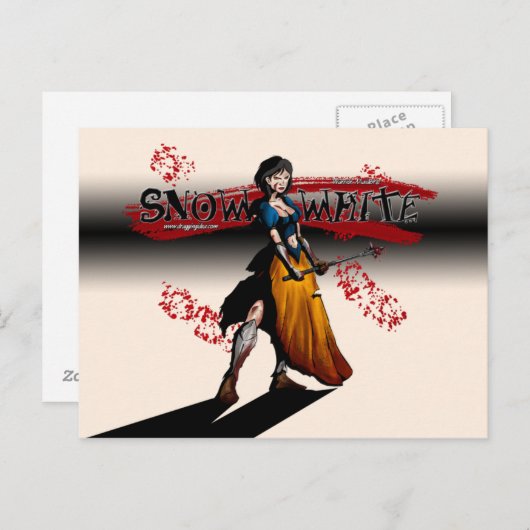 warrige sneeuwwitkaart briefkaart (Voorkant / Achterkant)