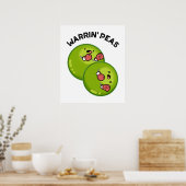 Warrin Peace Funny Pea Pun Poster (Keuken)