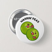 Warrin Peace Funny Pea Pun Ronde Button 5,7 Cm (Voorkant /achterkant)