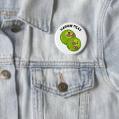 Warrin Peace Funny Pea Pun Ronde Button 5,7 Cm (In situ)