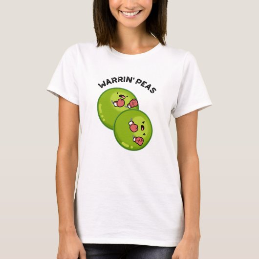 Warrin Peace Funny Pea Pun T-shirt (Voorkant)