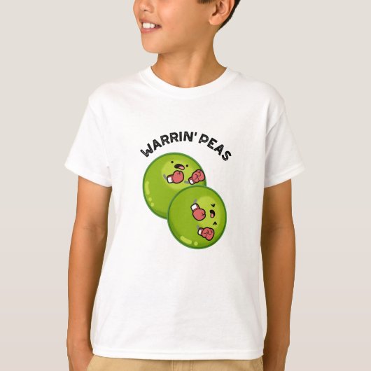 Warrin Peace Funny Pea Pun T-shirt (Voorkant)