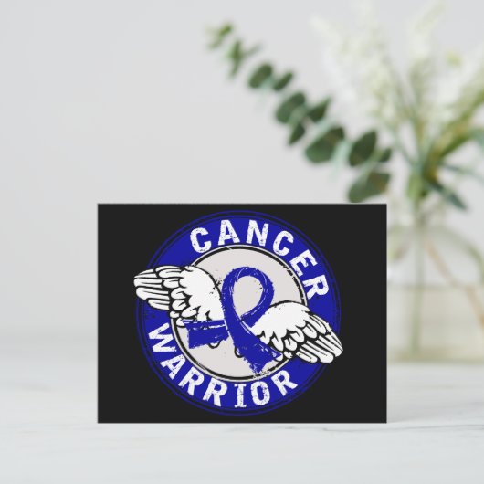 Warrior 14C Colon Cancer Briefkaart (Staand voorkant)