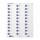 Warrior 14C Colon Cancer Etiket (Full Sheet)