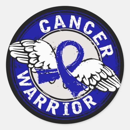Warrior 14C Colon Cancer Ronde Sticker (Voorkant)