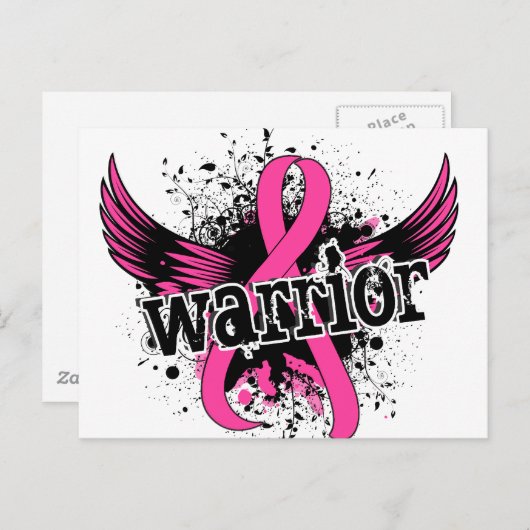 Warrior 16 Borstkanker Briefkaart (Voorkant / Achterkant)