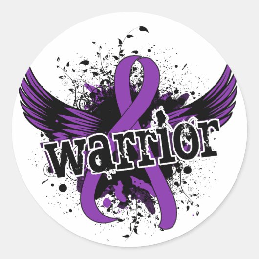 Warrior 16 Chiari Malformation Ronde Sticker (Voorkant)