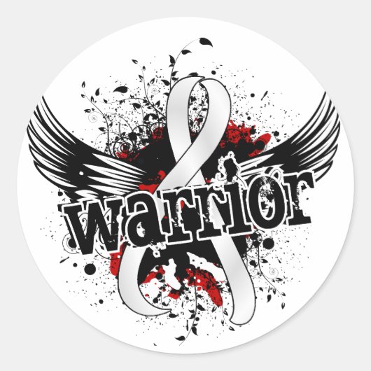 Warrior 16 Lung Cancer Ronde Sticker (Voorkant)