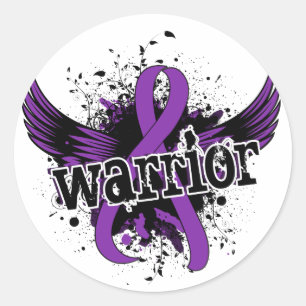 Warrior 16 ziekte van Crohn Ronde Sticker