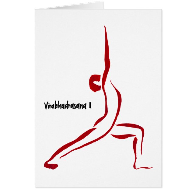 Warrior 1 Yogini Card - Virabhadrasana I (Voorkant)