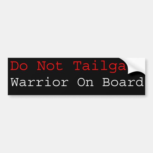 Warrior aan boord bumpersticker (Voorkant)