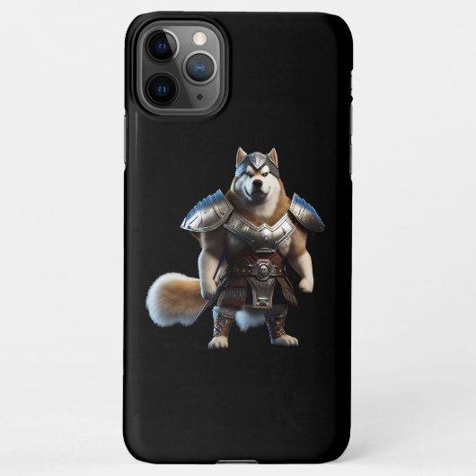 Warrior Alaskan Malamute Dog, Militaire Alaskan Do iPhone Hoesje (Achterkant)