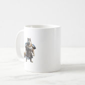 Warrior Alaskan Malamute Dog, Militaire Alaskan Do Koffiemok (Voorkant links)