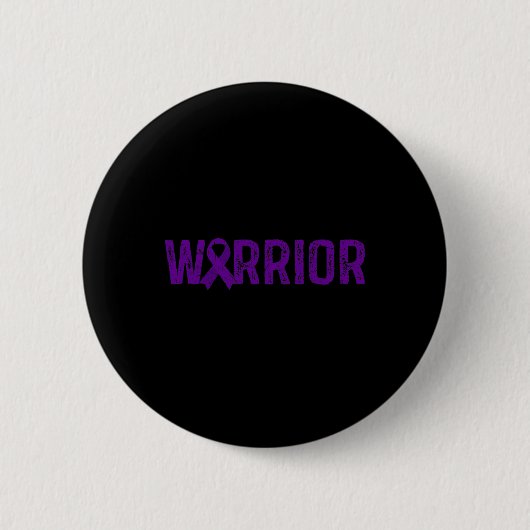 Warrior alvleesklier kankerbewustzijn ronde button 5,7 cm (Voorkant)