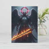 Warrior Angel Christmas Kaart (Staand voorkant)