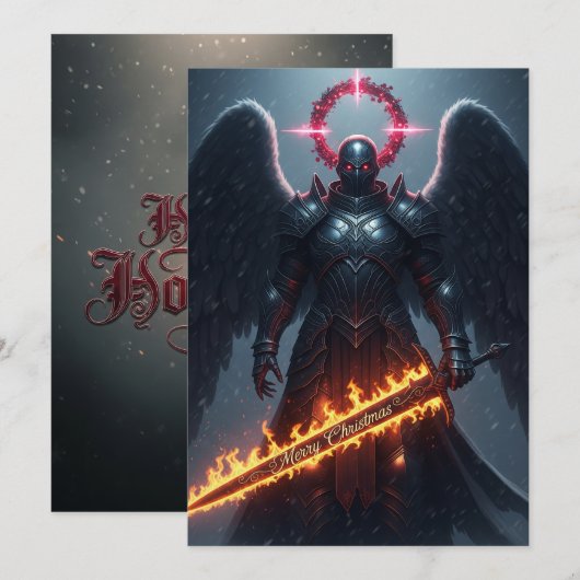 Warrior Angel Christmas Kaart (Voorkant / Achterkant)