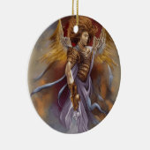 Warrior Angel of Protection in Waterverf Lavender Keramisch Ornament (Rechts)
