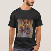 Warrior Angel of Protection in Waterverf Lavender T-shirt (Voorkant)
