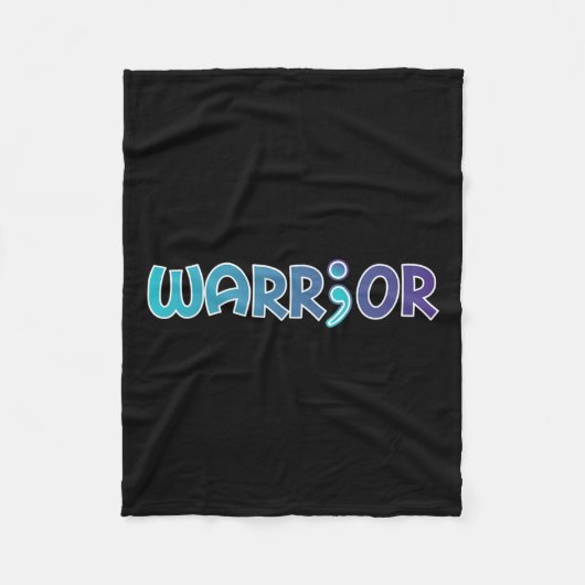 Warrior Anti-zelfmoord Angst Bewustzijn Fleece Deken (Voorkant)