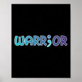 Warrior Anti-zelfmoord Angst Bewustzijn Poster (Voorkant)