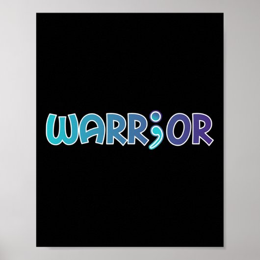 Warrior Anti-zelfmoord Angst Bewustzijn Poster (Voorkant)