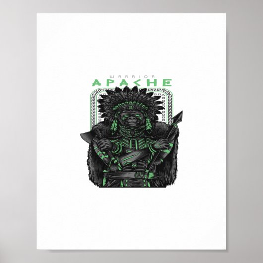 warrior apache poster (Voorkant)