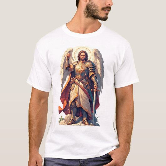 Warrior Archangel Michael Men's Tee Shirt (Voorkant)