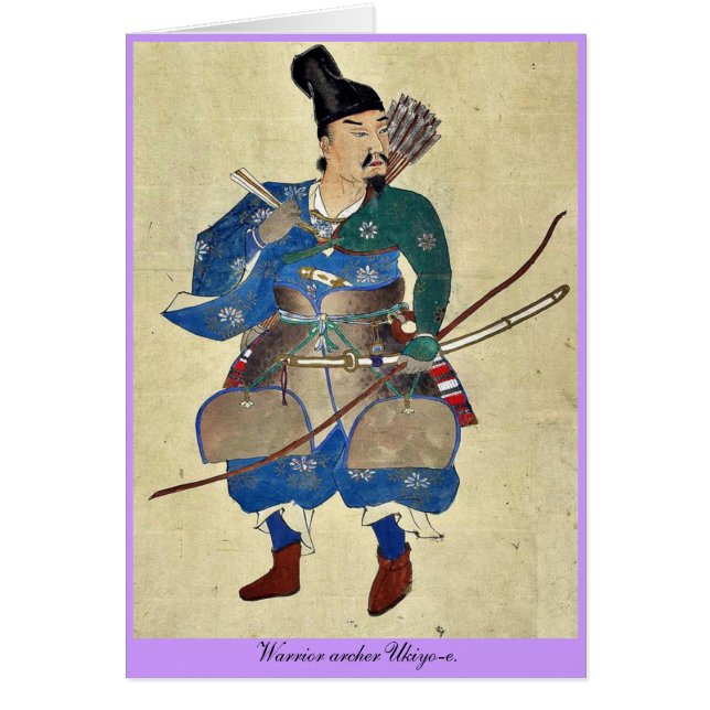 Warrior archer Ukiyo-e. (Voorkant)