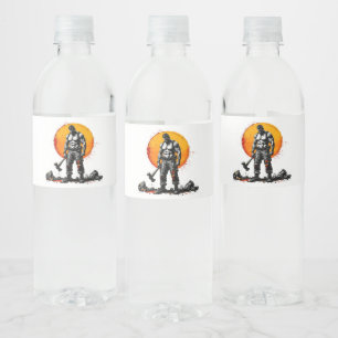 warrior barbarian mediaEten en drinken Label Set Waterfles Etiket