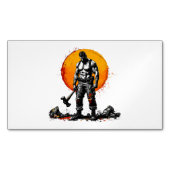warrior barbarian middeleeuwse fanBusiness Kaart M Magnetisch Visitekaartje (Voorkant)