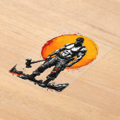 Warrior Barbarian middeleeuwse fantasie Hummer Kra Acryl Uitnodigingen (Laagn)