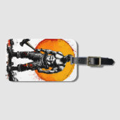 Warrior Barbarian middeleeuwse fantasie Hummer Kra Bagagelabel (Voorkant (horizontaal))