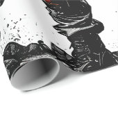 Warrior Barbarian middeleeuwse fantasie Hummer Kra Cadeaupapier (Rol Hoek)