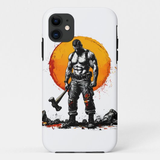 Warrior Barbarian middeleeuwse fantasie Hummer Kra Case-Mate iPhone Case (Achterkant)