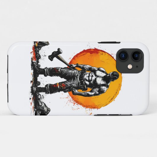 Warrior Barbarian middeleeuwse fantasie Hummer Kra Case-Mate iPhone Case (Achterkant (horizontaal))