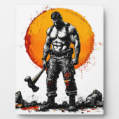 Warrior Barbarian middeleeuwse fantasie Hummer Kra Fotoplaat (Voorkant)