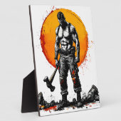 Warrior Barbarian middeleeuwse fantasie Hummer Kra Fotoplaat (Zijkant)