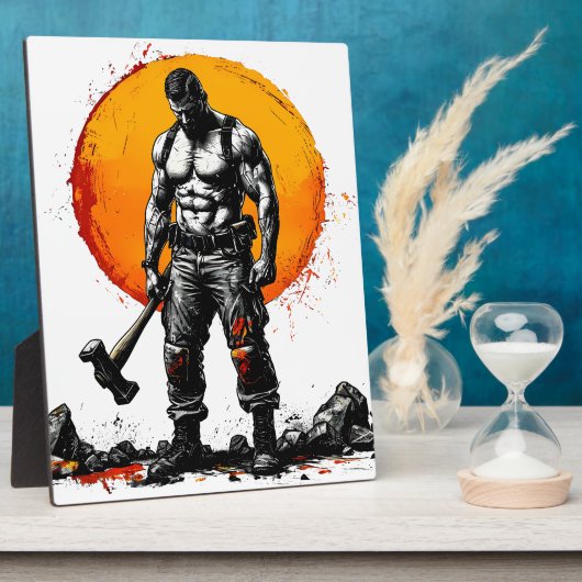 Warrior Barbarian middeleeuwse fantasie Hummer Kra Fotoplaat (Zijkant)