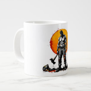 Warrior Barbarian middeleeuwse fantasie Hummer Kra Grote Koffiekop