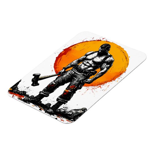 Warrior Barbarian middeleeuwse fantasie Hummer Kra Magneet (Linkerzijde)