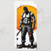 Warrior Barbarian middeleeuwse fantasie Hummer Kra Menu (Voorkant / Achterkant)