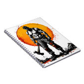 Warrior Barbarian middeleeuwse fantasie Hummer Kra Notitieboek (Rechterzijde)