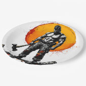 Warrior Barbarian middeleeuwse fantasie Hummer Kra Papieren Bordje (Gekanteld)