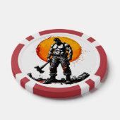 Warrior Barbarian middeleeuwse fantasie Hummer Kra Poker Chips (Enkel)
